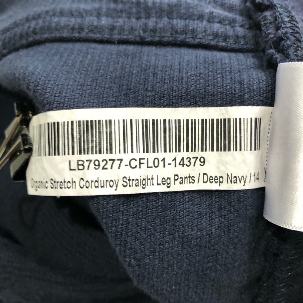Quince organic cotton stretch corduroy straight leg pants deep navy womens 14 - Picture 8 of 14